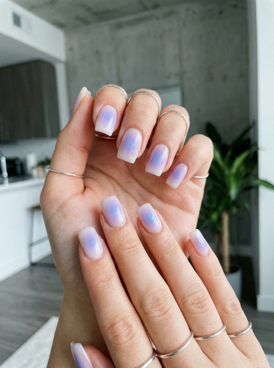 Square Aura Nails